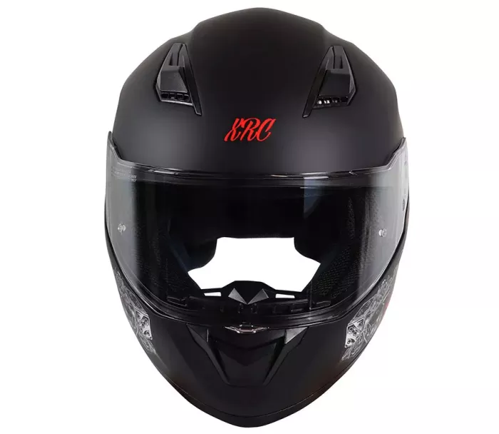 Kask motocyklowy XRC Cobra king mat czarny / czerwony