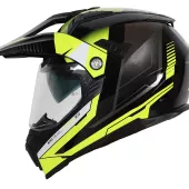 Kask motocyklowy XRC Dual Alpiner 2.0 ECE06 czarno/żółty fluo