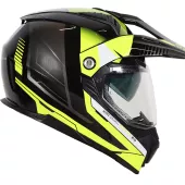 Kask motocyklowy XRC Dual Alpiner 2.0 ECE06 czarno/żółty fluo