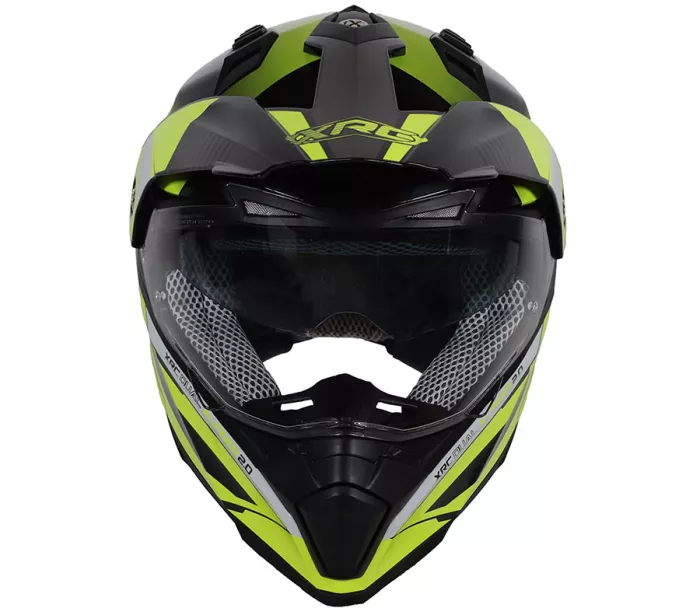 Kask motocyklowy XRC Dual Alpiner 2.0 ECE06 czarno/żółty fluo