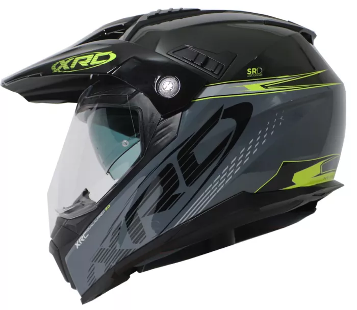 Kask motocyklowy XRC Dual Alpiner 3.0 ciemnoszary/czarny/fluo