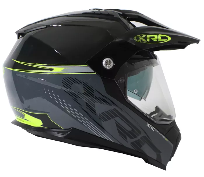 Kask motocyklowy XRC Dual Alpiner 3.0 ciemnoszary/czarny/fluo