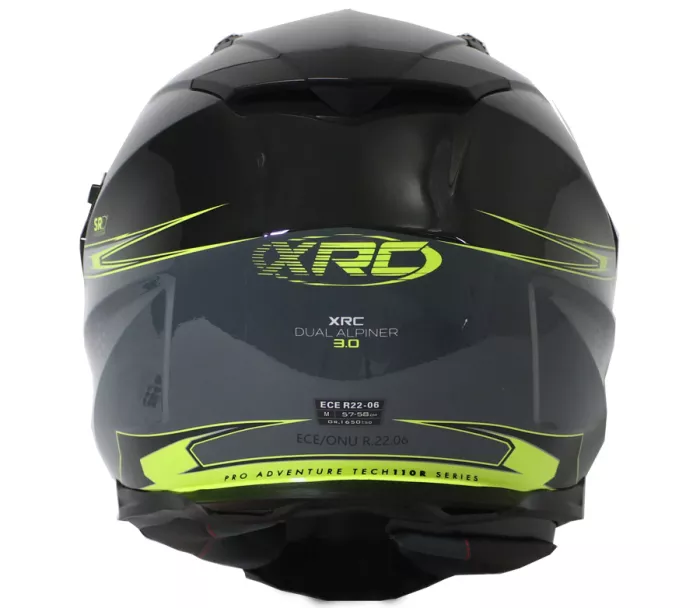 Kask motocyklowy XRC Dual Alpiner 3.0 ciemnoszary/czarny/fluo