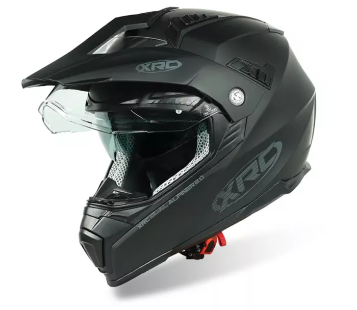 Kask motocyklowy XRC Dual Alpiner 2.0 ECE06 czarny matowy