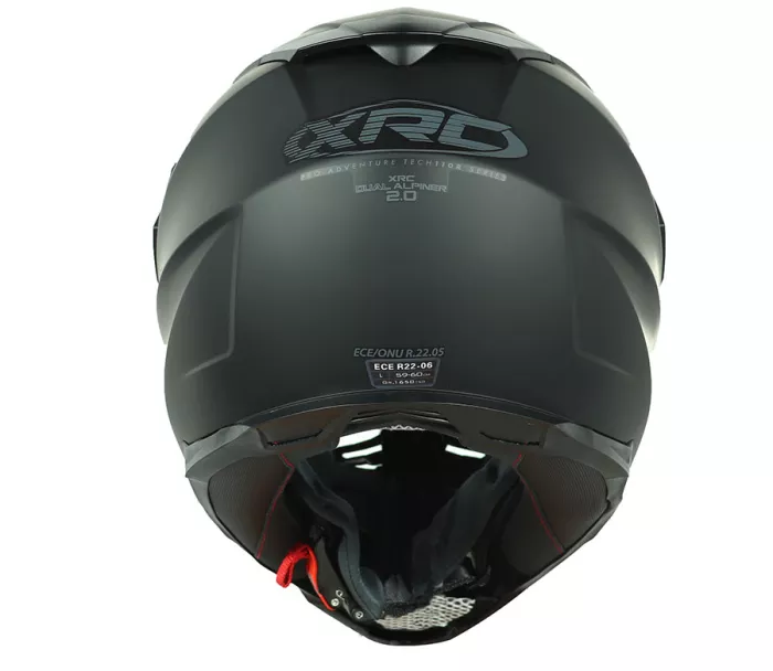 Kask motocyklowy XRC Dual Alpiner 2.0 ECE06 czarny matowy