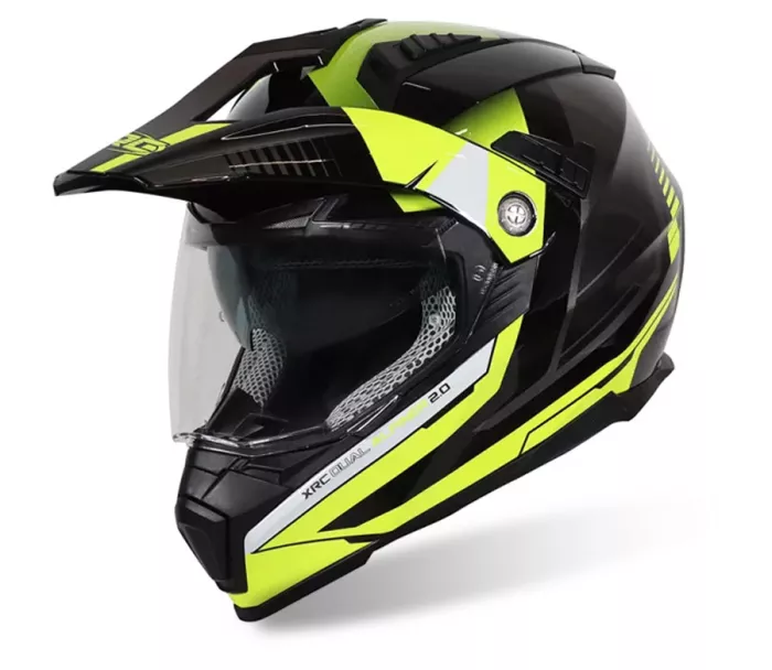 Kask motocyklowy XRC Dual Alpiner 2.0 czarny / fluo