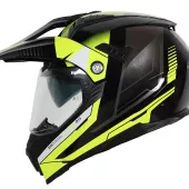 Kask motocyklowy XRC Dual Alpiner 2.0 czarny / fluo