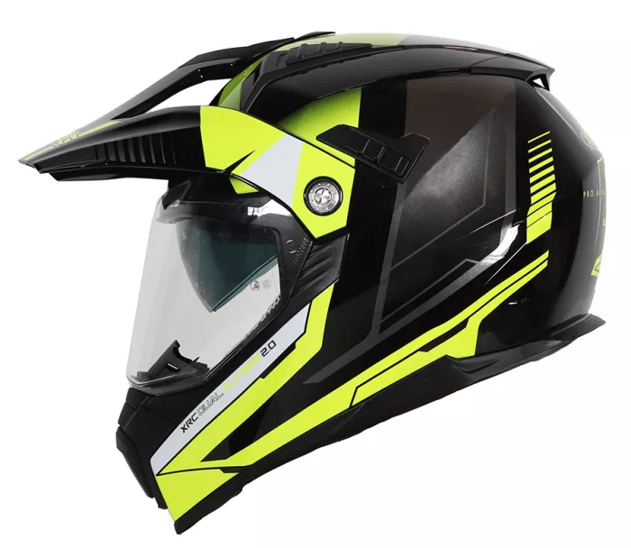 Kask motocyklowy XRC Dual Alpiner 2.0 czarny / fluo