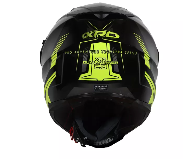 Kask motocyklowy XRC Dual Alpiner 2.0 czarny / fluo