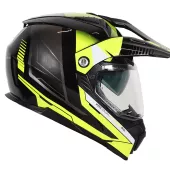 Kask motocyklowy XRC Dual Alpiner 2.0 czarny / fluo