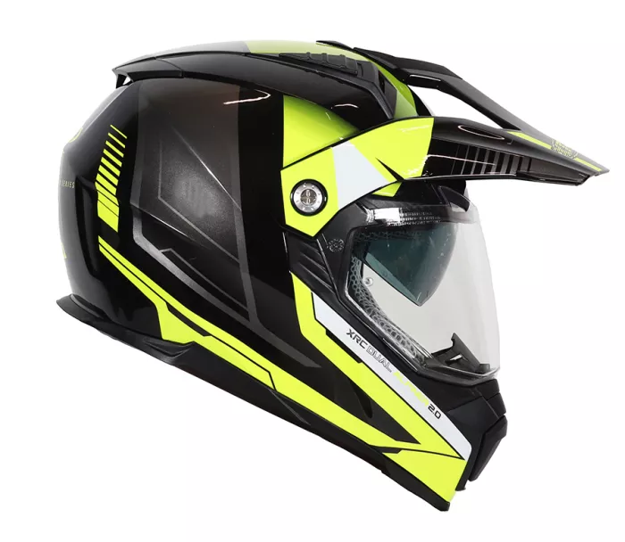 Kask motocyklowy XRC Dual Alpiner 2.0 czarny / fluo