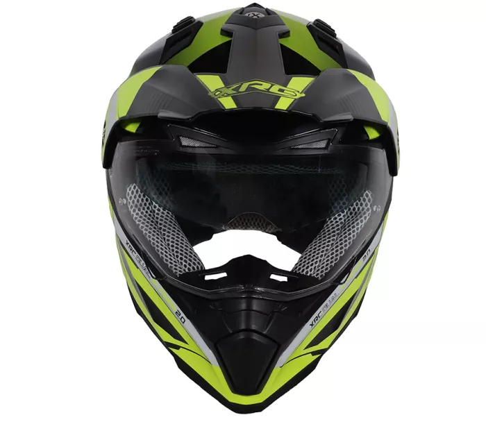 Kask motocyklowy XRC Dual Alpiner 2.0 czarny / fluo