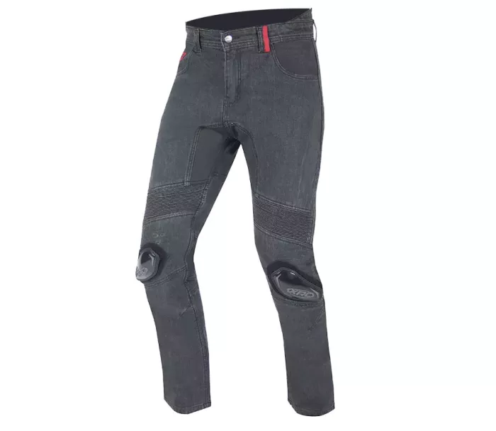 Jeansy motocyklowe XRC EVO Striped jeans męskie czarne