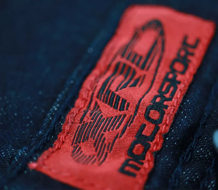 Jeansy motocyklowe XRC EVO Strip jeans męskie niebieskie w