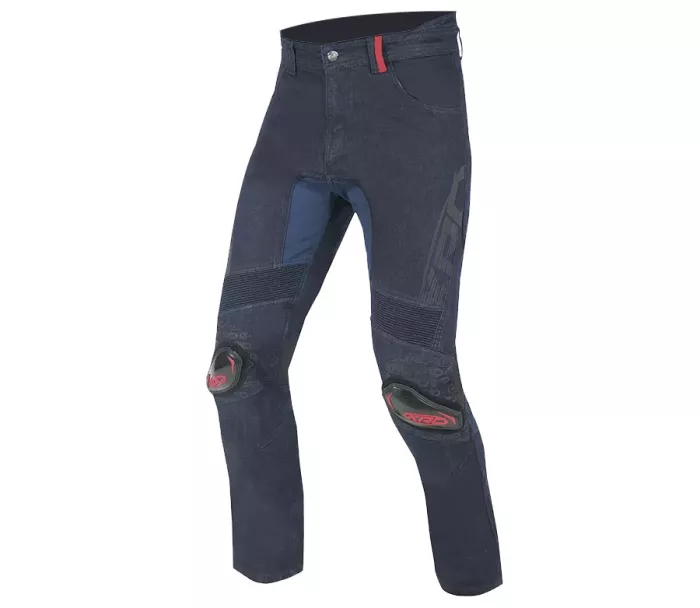 Jeansy motocyklowe XRC EVO Strip jeans męskie niebieskie w