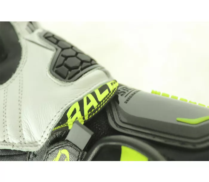 Rękawice motocyklowe XRC HADERG RACE BLK / WHT / FLUO