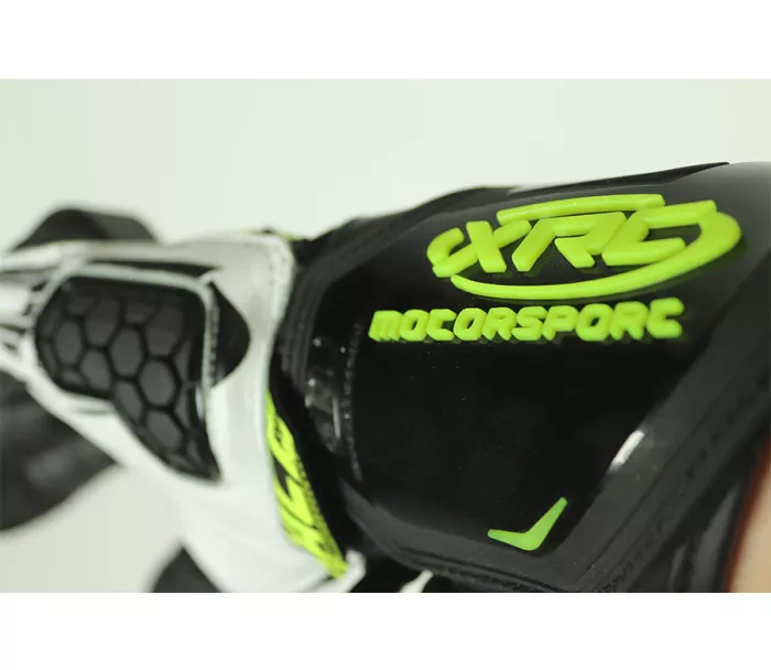 Rękawice motocyklowe XRC HADERG RACE BLK / WHT / FLUO