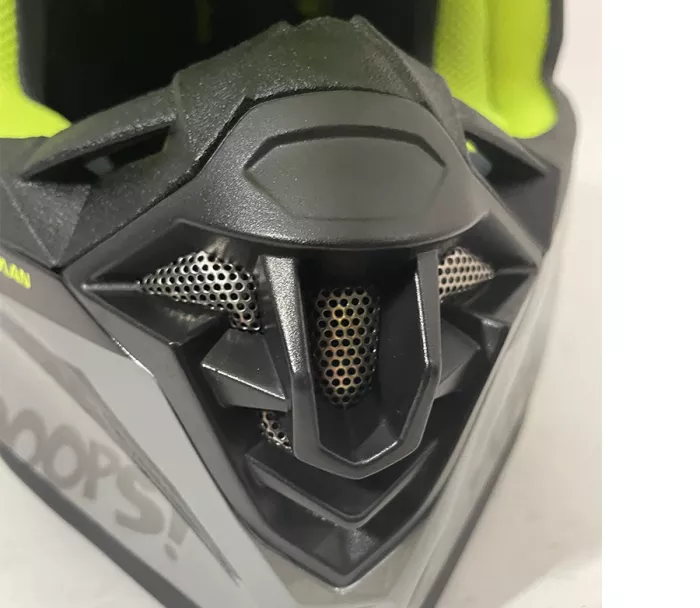 Kask motocrossowy XRC Dousman szary/żółty fluo