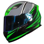 Kask motocyklowy XRC Merchi R czarny / zielony / szary