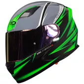 Kask motocyklowy XRC Merchi R czarny / zielony / szary