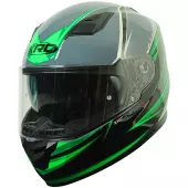 Kask motocyklowy XRC Merchi R czarny / zielony / szary