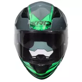 Kask motocyklowy XRC Merchi R czarny / zielony / szary