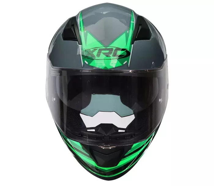 Kask motocyklowy XRC Merchi R czarny / zielony / szary