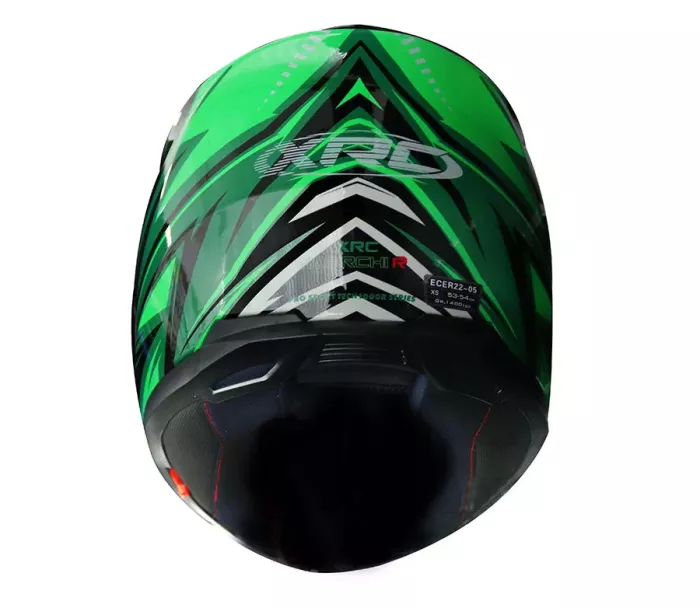 Kask motocyklowy XRC Merchi R czarny / zielony / szary