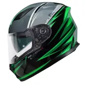 Kask motocyklowy XRC Merchi R czarny / zielony / szary