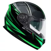 Kask motocyklowy XRC Merchi R czarny / zielony / szary