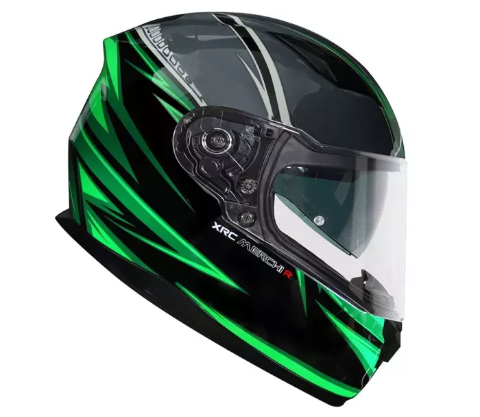 Kask motocyklowy XRC Merchi R czarny / zielony / szary