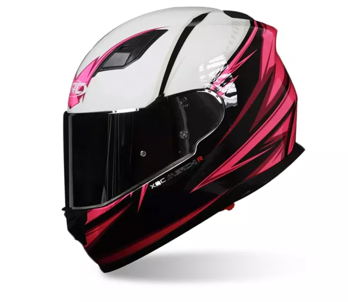 Kask motocyklowy XRC Merchi R czarno/różowo/biały