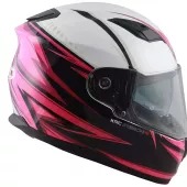 Kask motocyklowy XRC Merchi R czarno/różowo/biały