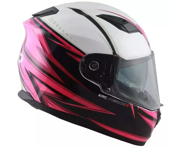 Kask motocyklowy XRC Merchi R czarno/różowo/biały