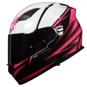 Kask motocyklowy XRC Merchi R czarno/różowo/biały