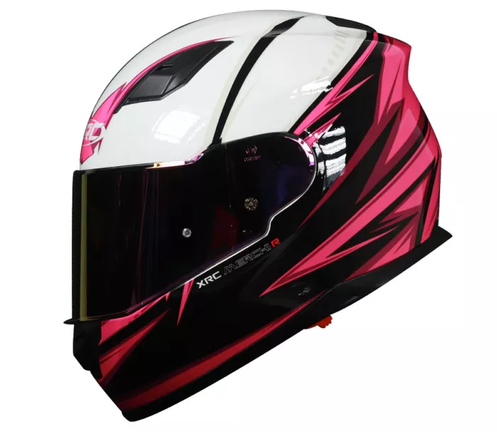 Kask motocyklowy XRC Merchi R czarno/różowo/biały