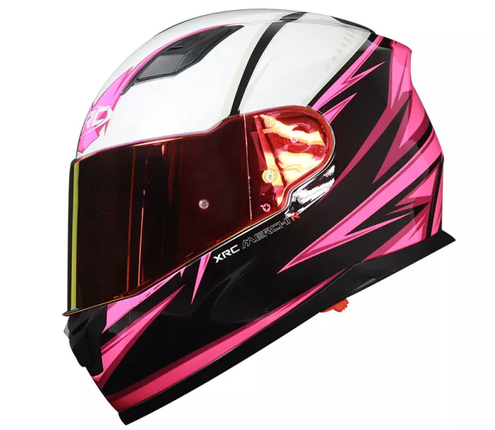 Kask motocyklowy XRC Merchi R czarno/różowo/biały