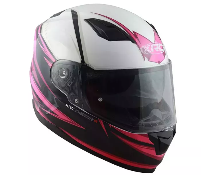 Kask motocyklowy XRC Merchi R czarno/różowo/biały