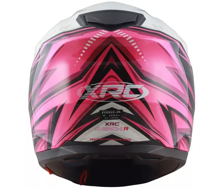 Kask motocyklowy XRC Merchi R czarno/różowo/biały