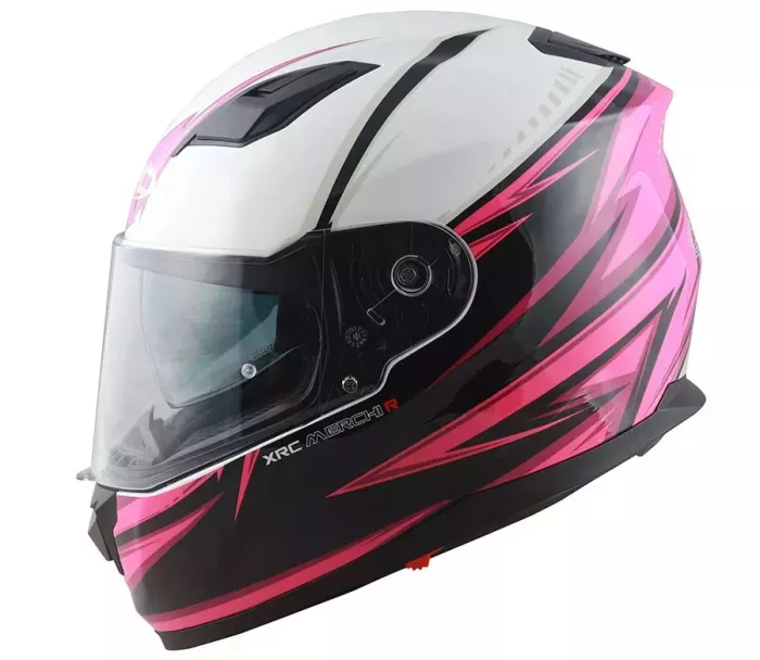 Kask motocyklowy XRC Merchi R czarno/różowo/biały