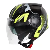 Kask motocyklowy XRC Metric 2.0 czarny/fluo