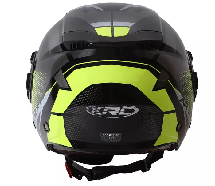 Kask motocyklowy XRC Metric 2.0 czarny/fluo