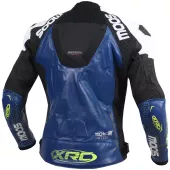 Kožená bunda na motorku XRC Moos blue/white/blk