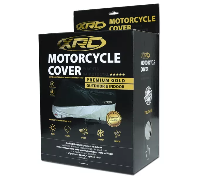 Plandeka do motocykla XRC Big Premium Bike czarno/srebrna rozmiar XL