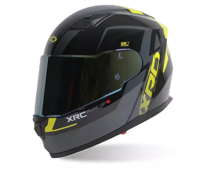 Kask motocyklowy XRC Pure GP 6 czarny/żółty fluo