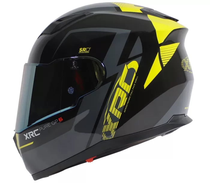 Kask motocyklowy XRC Pure GP 6 czarny/żółty fluo