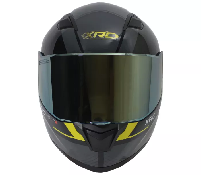 Kask motocyklowy XRC Pure GP 6 czarny/żółty fluo