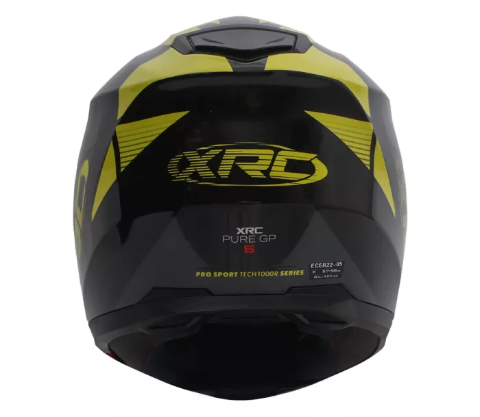 Kask motocyklowy XRC Pure GP 6 czarny/żółty fluo