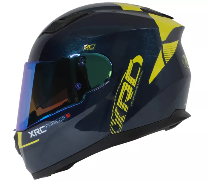 Kask motocyklowy XRC Pure GP 6 niebieski/żółty fluo