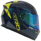 Kask motocyklowy XRC Pure GP 6 niebieski/żółty fluo